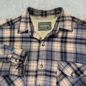 Expeditions by Wrangler Mens Flannel Shirt XL Plaid Sherpa Lined Sacket Work
